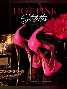 Shoedazzle| Hot Pink Platform Stiletto Heels Sz 8